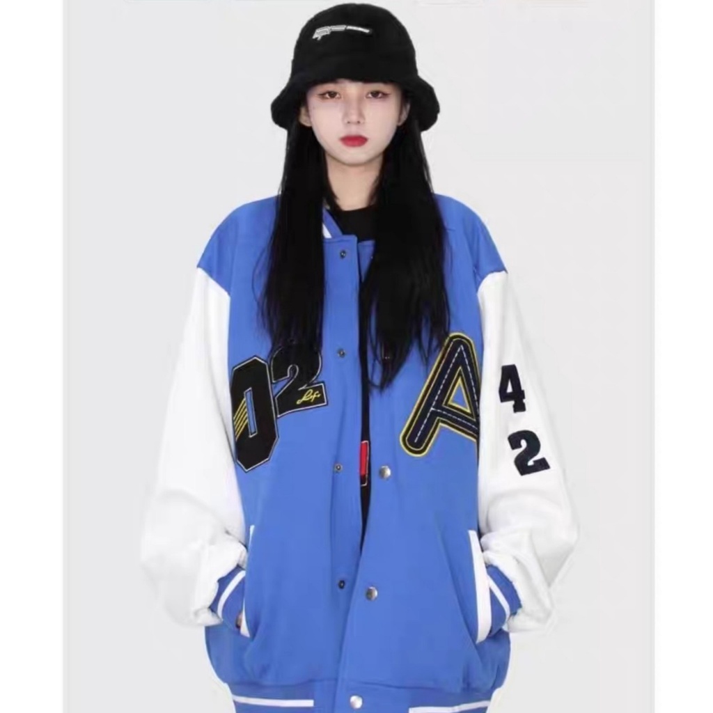 Áo Khoác Bomber O2 A Vải Nỉ Bông Form Rộng Ulzzang Unisex