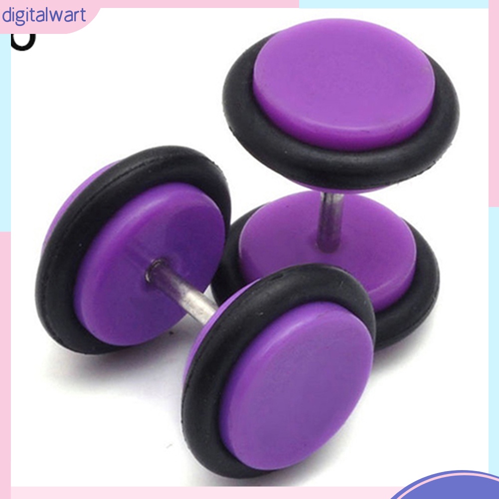 Cặp khuyên tai hình dáng cục tạ nhiều màu sắc dễ thương cá tính dành cho nam và nữ