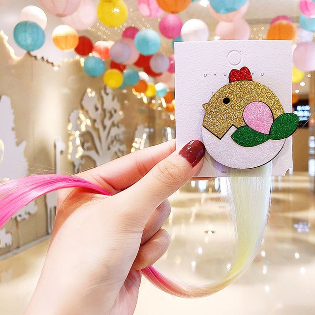 Kẹp tóc kiểu tóc giả hình nhân vật hoạt hình dễ thương cho bé gái