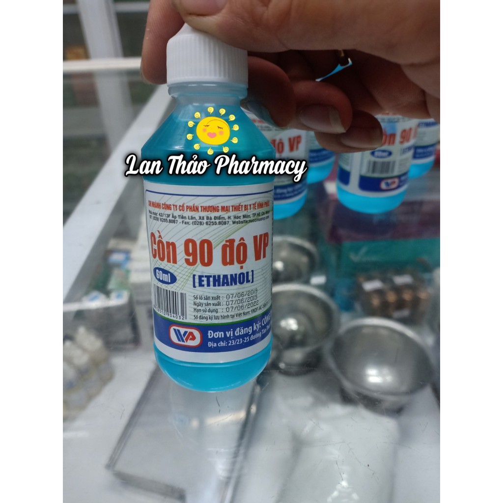 Cồn sát trùng 90 độ Vĩnh Phúc 60ml