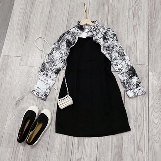 Set đầm body + sm loang