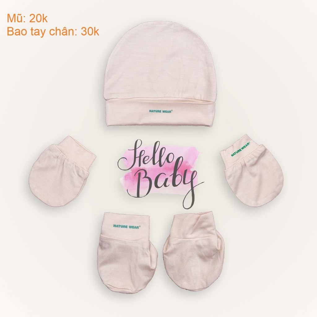 SET MŨ BAO CHÂN TAY SƠ SINH CHẤT SỢI TRE NATURE WEAR