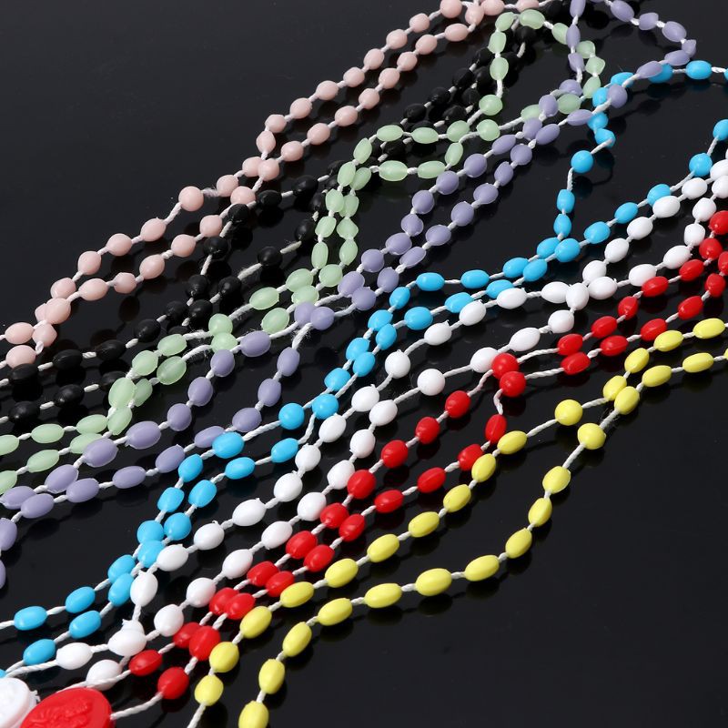 Vòng cổ chuỗi hạt nhựa dạ quang nhiều màu sắc