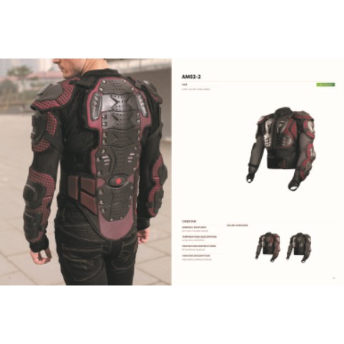 ÁO GIÁP BẢO HỘ TAY DÀI SCOYCO-AM02-2-RED / BLACK