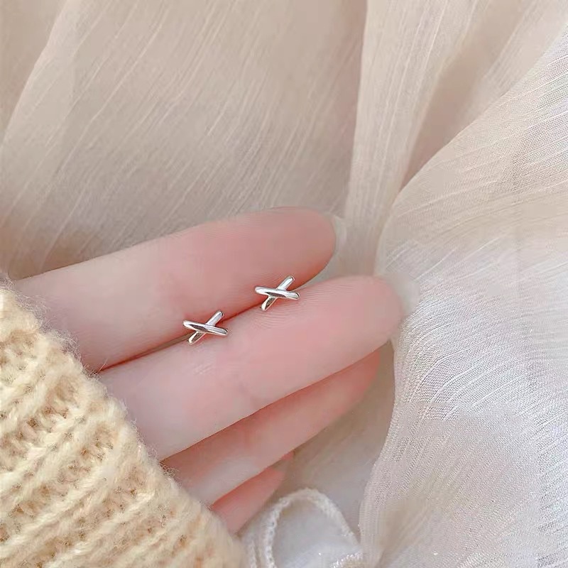 Khuyên Tai Hình Ngôi Sao Mạ Bạc 925 Kiểu Dáng Đơn Giản