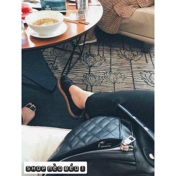 Giày lười đế cói da mờ fullbox