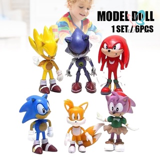 Set 6 mô hình nhím Sonic hoạt hình đồ chơi cho bé