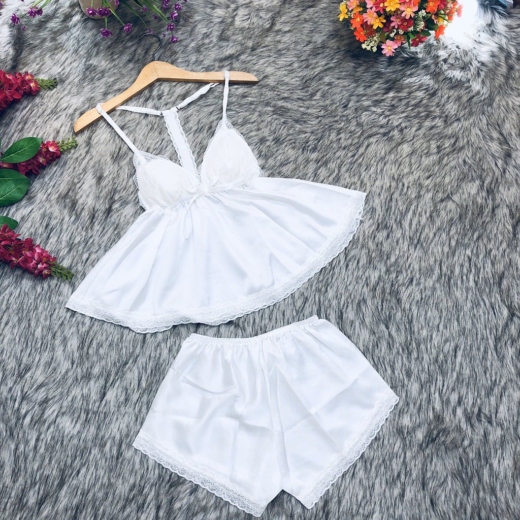 Đồ ngủ sexy ❣️FREE SHIP❣️❣️ Đồ ngủ sexy ren lụa satin cao cấp Freesize 40-60 kg | BigBuy360 - bigbuy360.vn