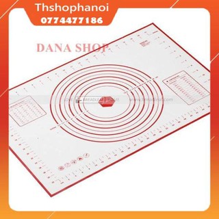 Thảm nhào bột silicon 40x60cm có vòng tròn và thang đo kích thước