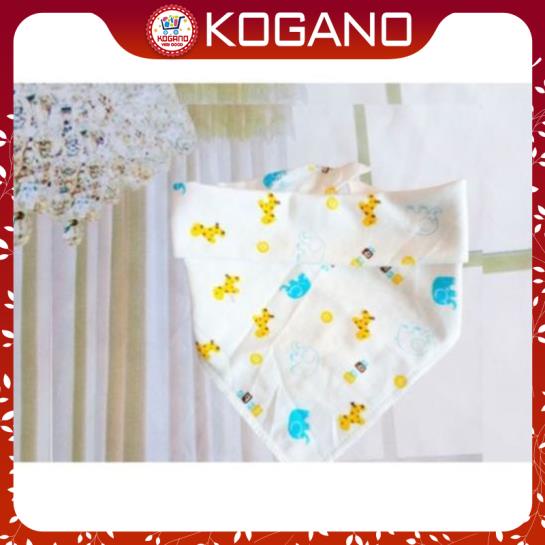 Combo 5 Khăn Cotton Tam Giác Có Cúc Bấm Cho Bé Giữ Ấm Cổ Và Vệ Sinh