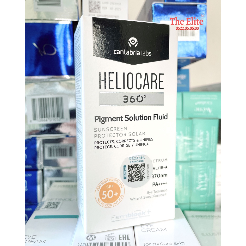 Kem chống nắng Heliocare Pigment Solution Fluid SPF 50+ hiệu chỉnh sắc tố trên da