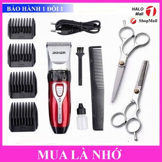 Tông đơ cắt tóc gia đình jc 0817 cho bé tặng bộ kéo cắt tỉa