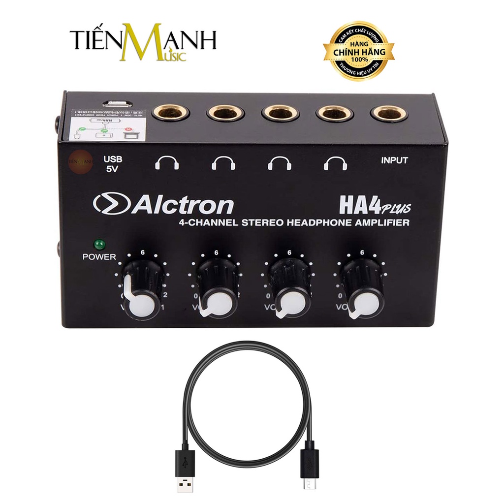 [Chính Hãng] Bộ Chia Tai Nghe 4 Cổng Alctron HA4 Plus - Thiết Bị Khuyếch Đại Âm Thanh Mini Headphone Amplifier