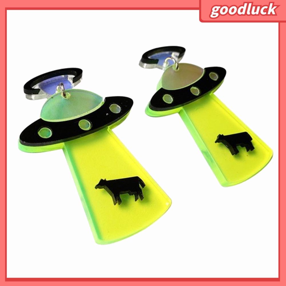 Khuyên Tai Nữ Hình Người Ngoài Hành Tinh Chất Liệu Acrylic