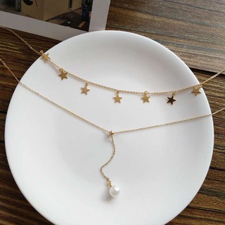 ✨Chuỗi hạt✨ xương quai xanh Ngôi sao năm cánh Hai lớp