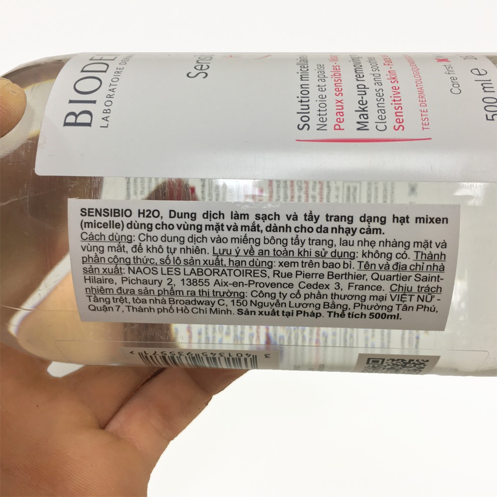 Nước Tẩy Trang Bioderma Màu Hồng Dành Cho Da Nhạy Cảm 500ml - Ale Hehe