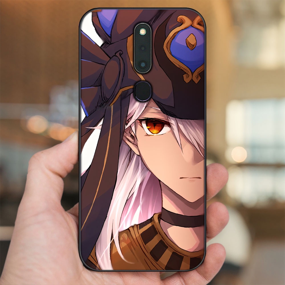 Ốp lưng Oppo F11 Pro viền đen in hình Cyno Genshin Impact