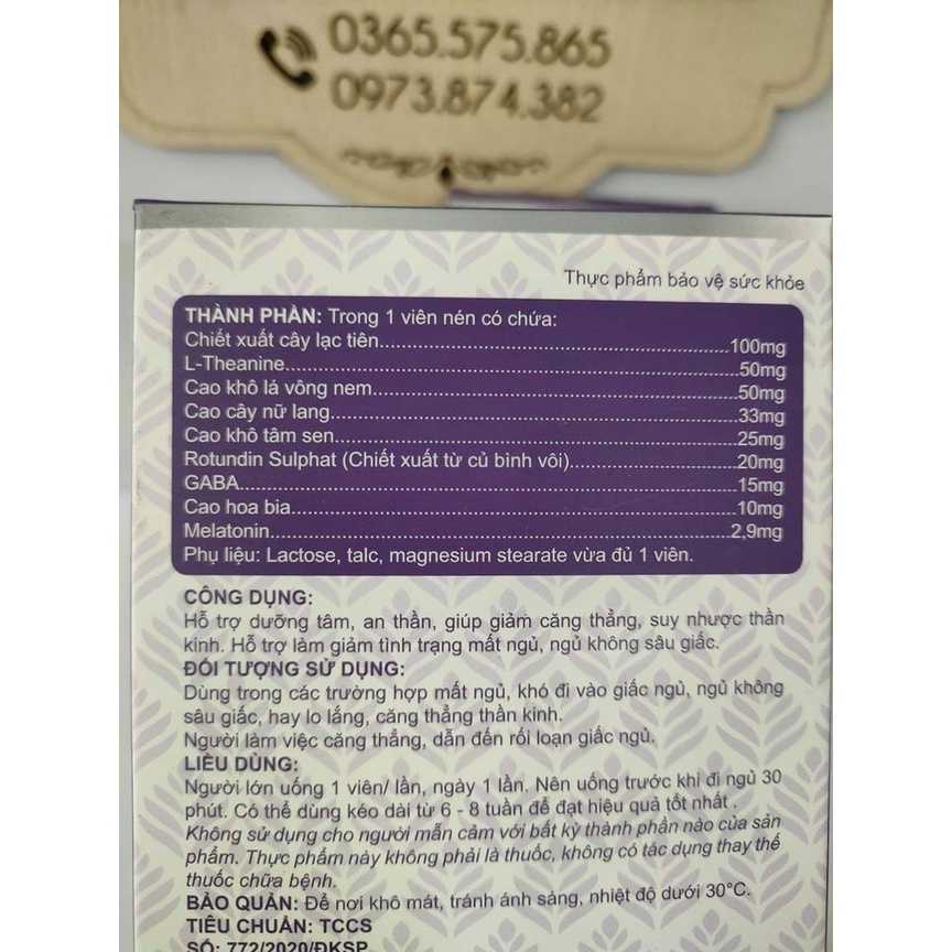 Viên uống an thần,dưỡng tâm G5 GABA