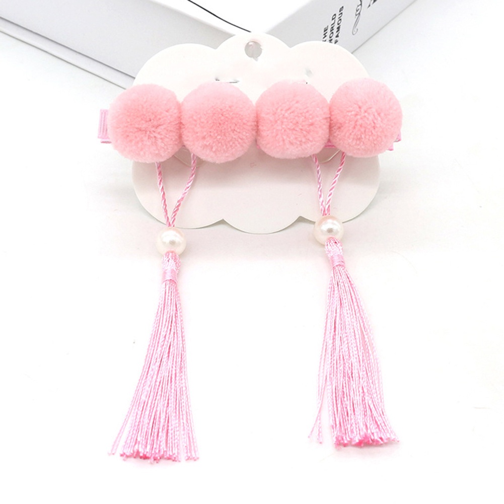 Cặp kẹp tóc tua rua phong cách Trung Hoa cho bé gái