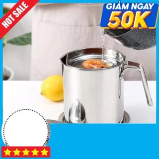 Ca lọc dầu ăn có lưới lọc cặn bằng INOX 304 không gỉ cao cấp