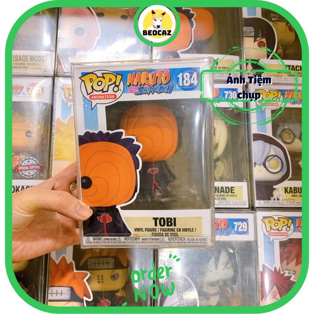 Mô hình Funko Unoff Nội địa chibi Tobi phiên bản basic No.184 - Đồ chơi Naruto Beocaz Full Box Tặng Hộp Bảo Vệ