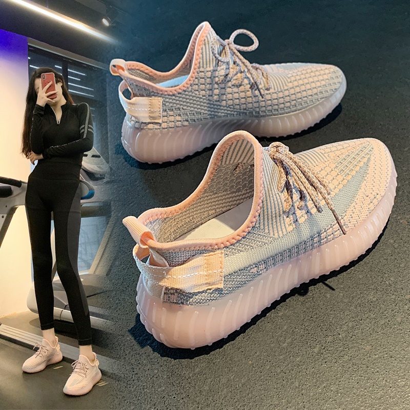 Giày Thể Thao Yeezy 2021 Phối Lưới Thoáng Khí