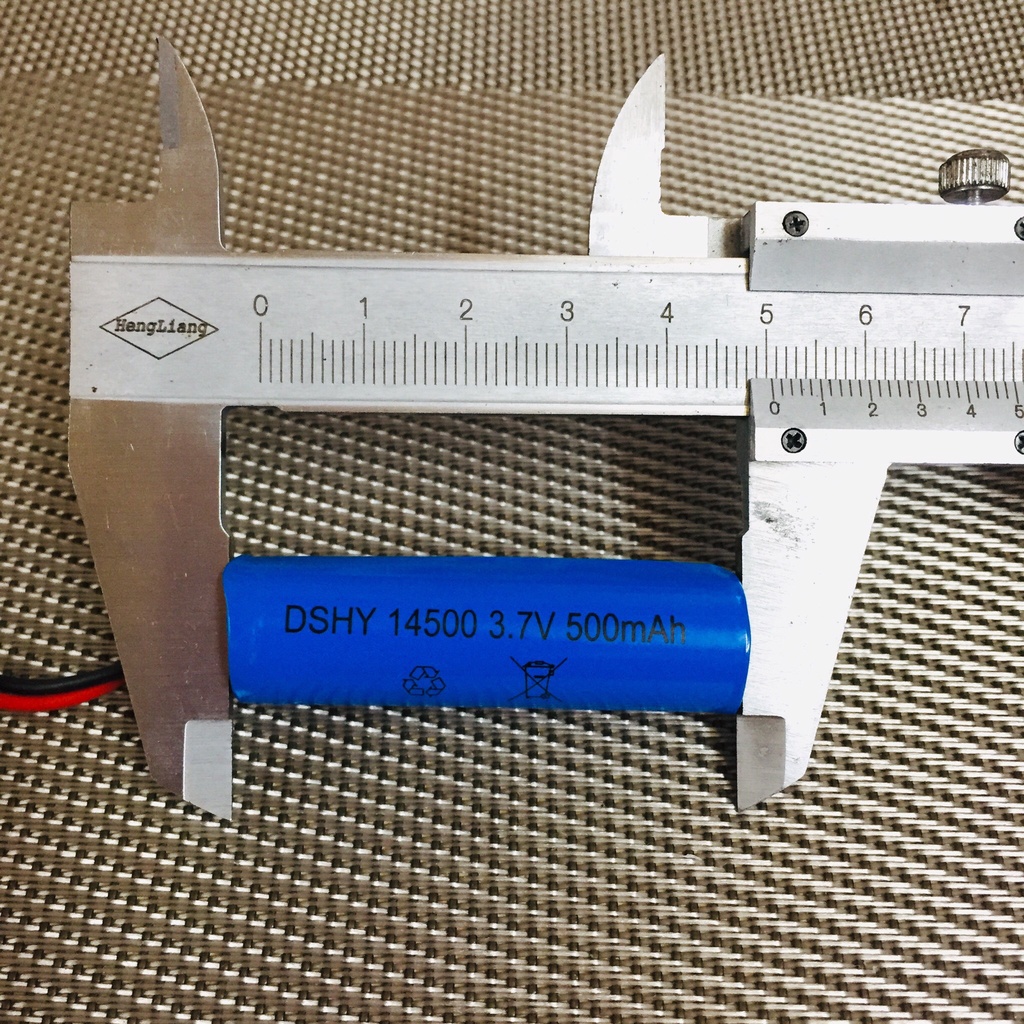 Pin sạc 14500 hình trụ 3.7V dung lượng 500mAh chân cắm Jack SM-2P