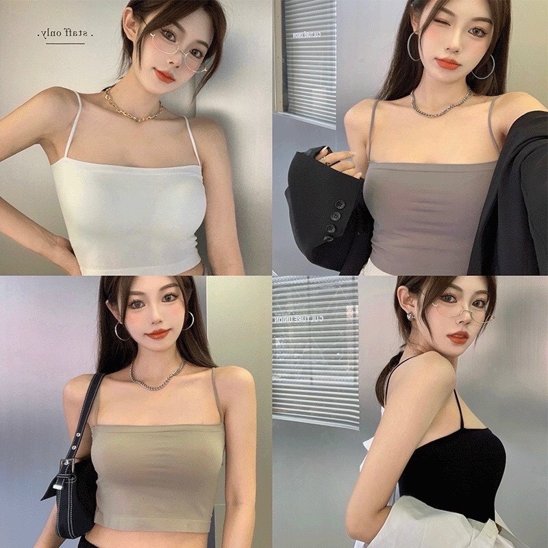 Áo Bra 2 Dây Dáng Lửng Siêu Hot Kèm Mút Ngực 2066