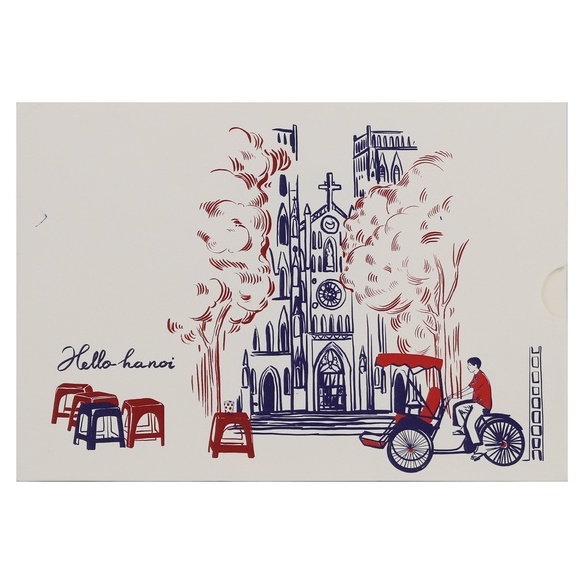 Bộ 7 bưu thiếp postcard Hanoia chủ đề TẢN MẠN HN O19PC0100000