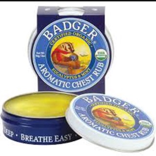 Sáp bôi ấm ngực hữu cơ Badger 56g