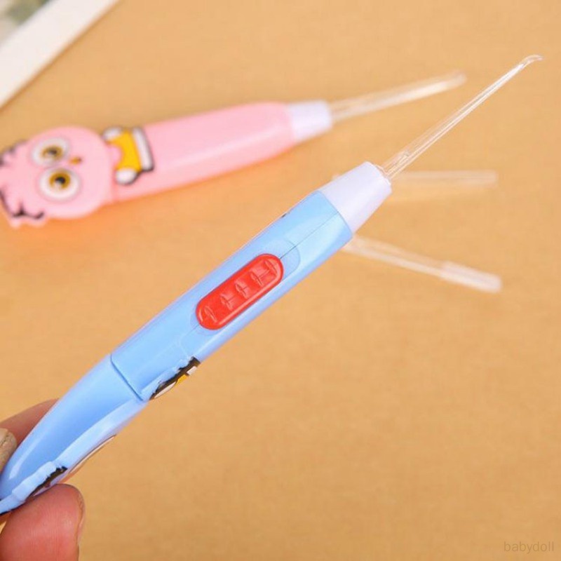 Dụng Cụ Lấy Ráy Tai Có Đèn Dạ Quang Hình Hoạt Hình Dễ Thương Cho Bé