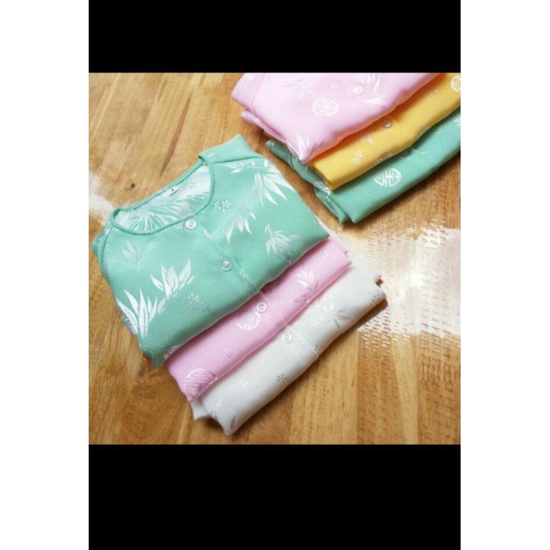 Bà ba vải gấm lá tre cho bé gái