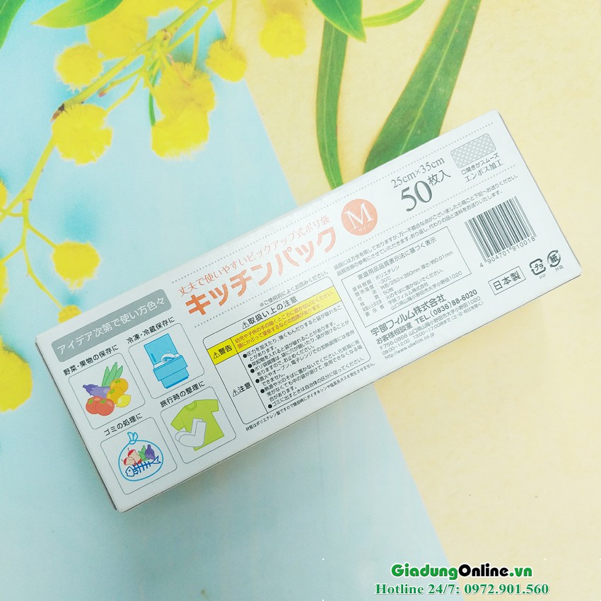 50 Túi linon bảo quản thực phẩm Ube hàng Nhật