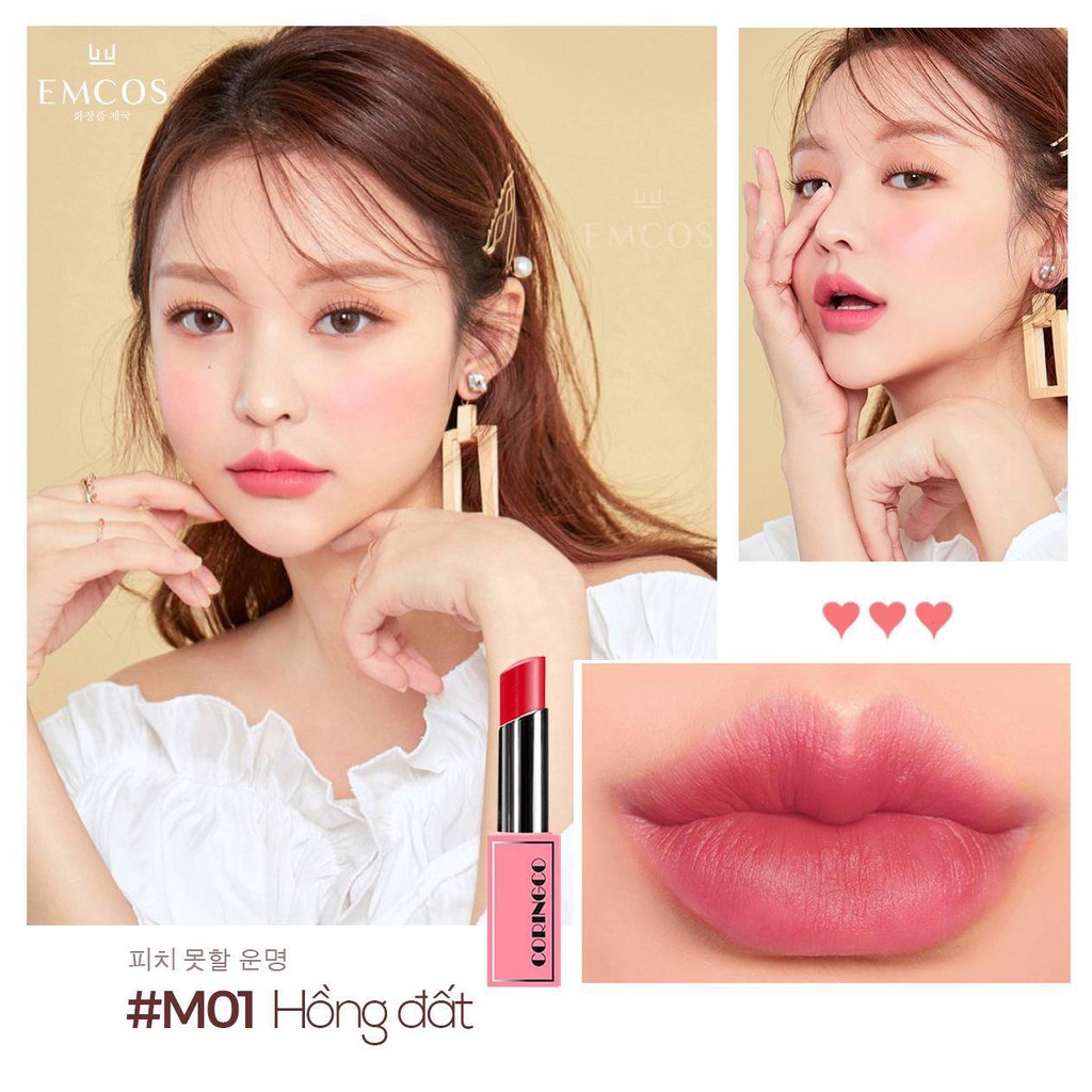 [Có Sỉ] Son Lì Coringco Cherry Chu Bonny Lipstick Matte