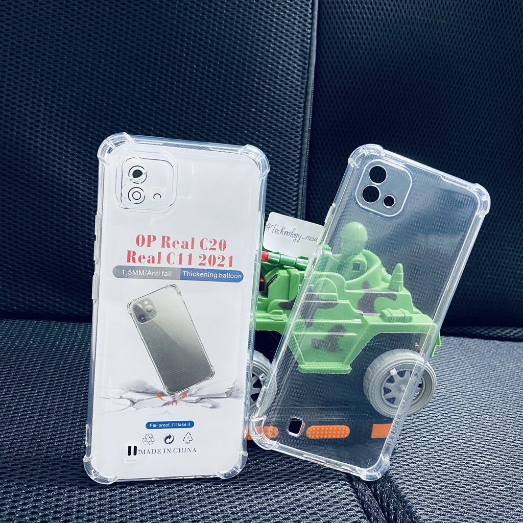 Ốp lưng chống sốc Realme C11 2021/ Realme C20 dẻo trong suốt cao cấp bo 4 góc chống va đập