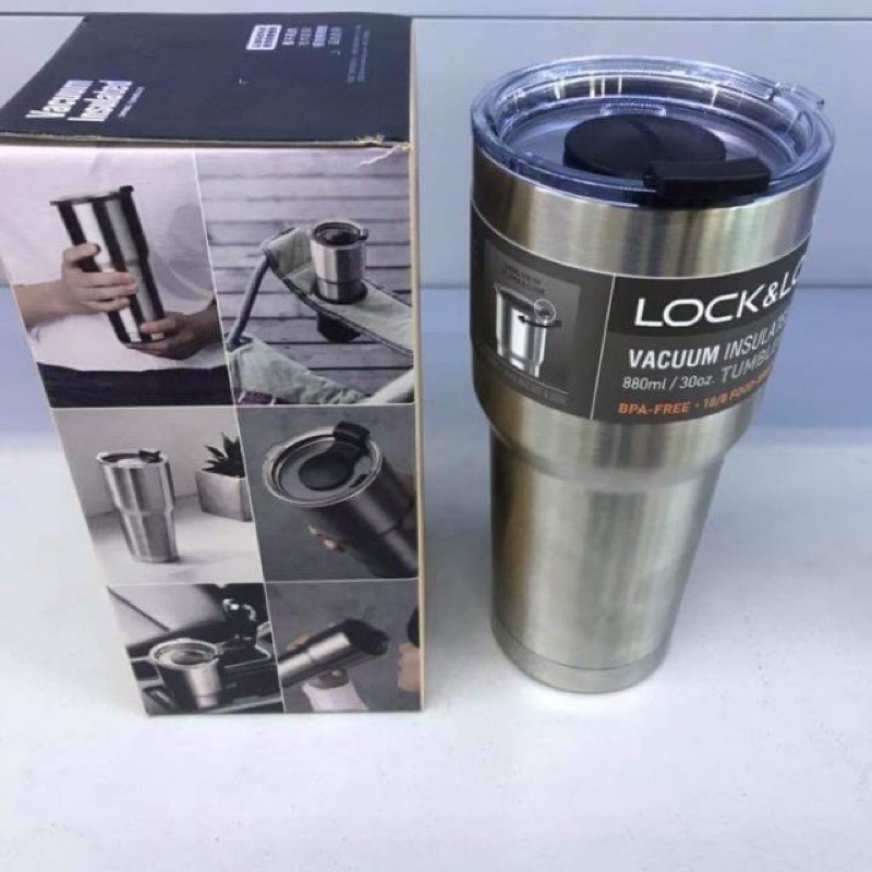 Ly Giữ Nhiệt LOCK&amp;LOCK 880mL Swing Tumbler - LHC4138 SLV