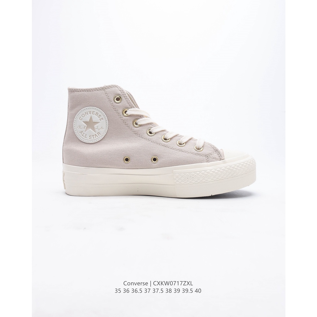 Giày Thể Thao Converse All Star Lift Đế Dày Họa Tiết Hoa Hướng Dương Cho Nữ # 1403