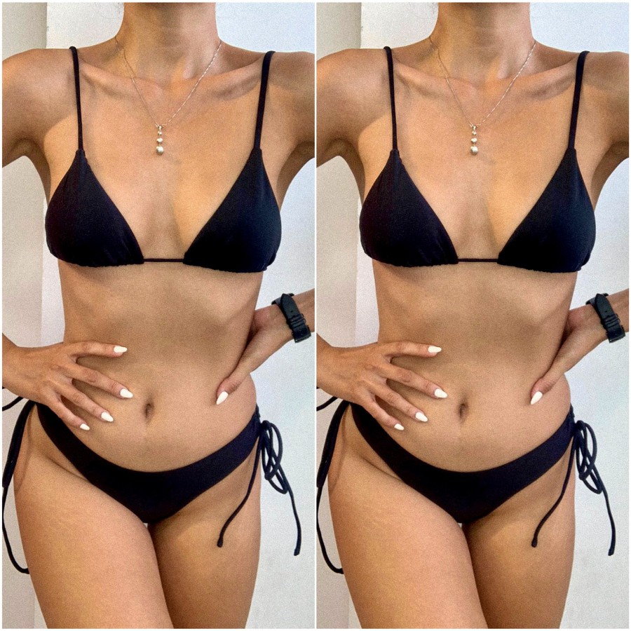 Sỉ Bikini Cao Cấp - Bikini Hai Mảnh Basic Màu Cam
