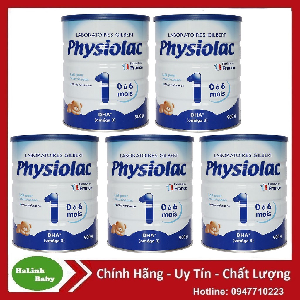 Combo 5 lon Sữa Physiolac 1 900g ( Date 2023 )..