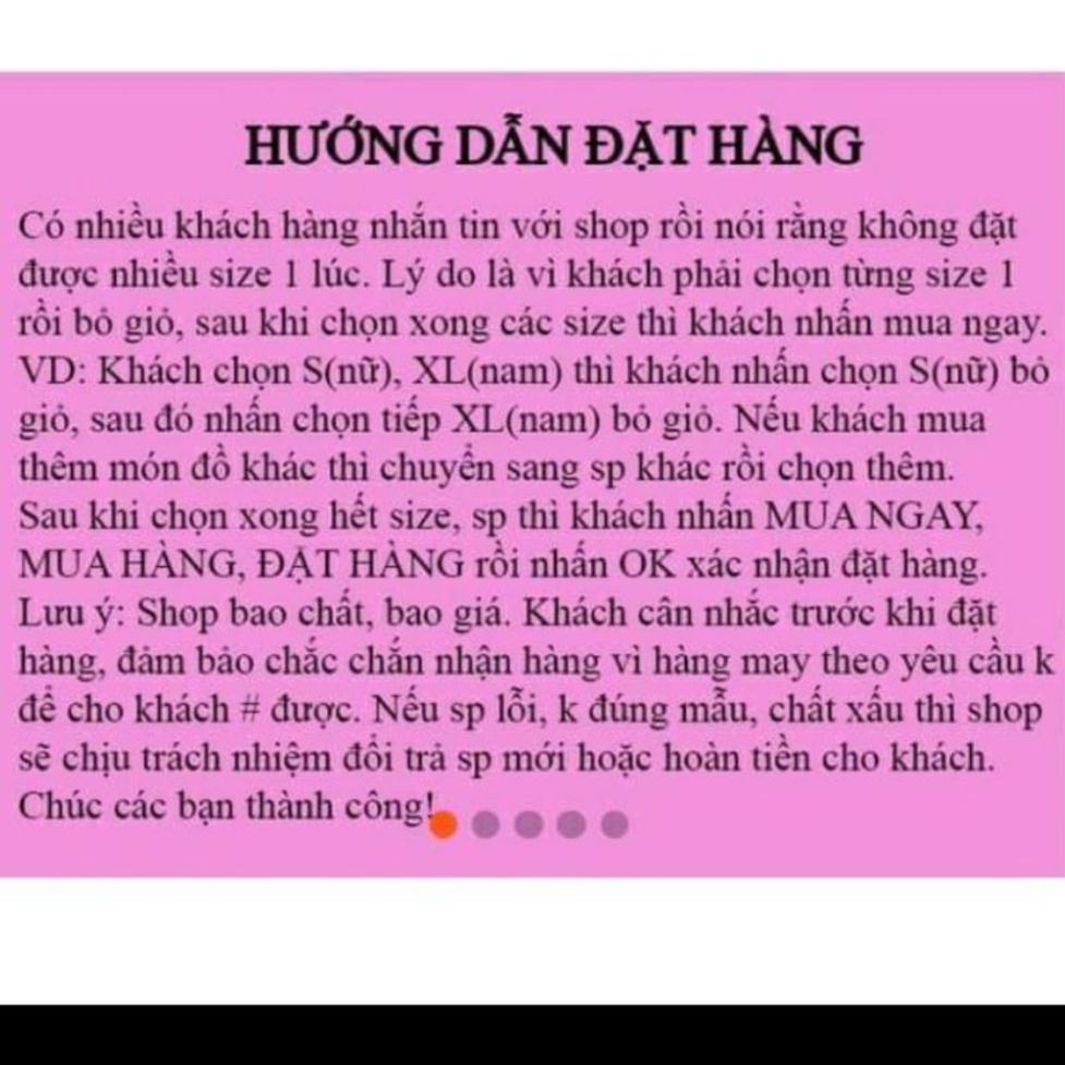 Áo POLO Nam Nữ  Gia Đình 3 4 5 Người Có Cổ .Chất Poly Thái 4 Chiều Đủ Size Cho Các Thành Viên Từ 8 Đến 100kg