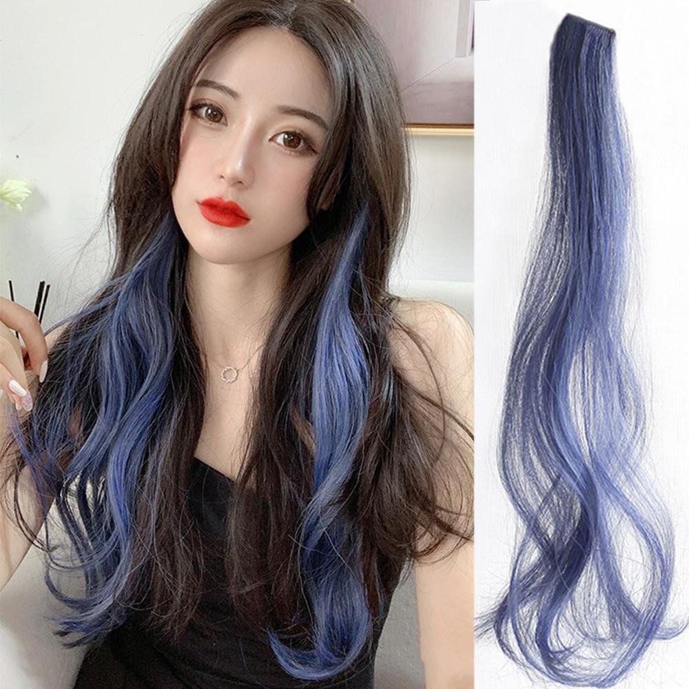 Tóc Giả Nối Dài Xoăn Tàng Hình Tự Nhiên Màu Sắc Gradient MXGOODS