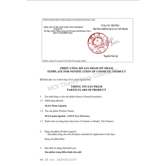 Son MOI Sáp LOVE MATTE LIQUID LIPSTICK 3,5g