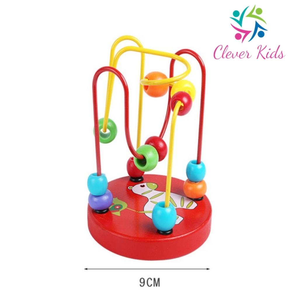 Đồ chơi luồn hạt gỗ giúp bé luyện khéo tay kiên nhẫn phát triển trí tuệ