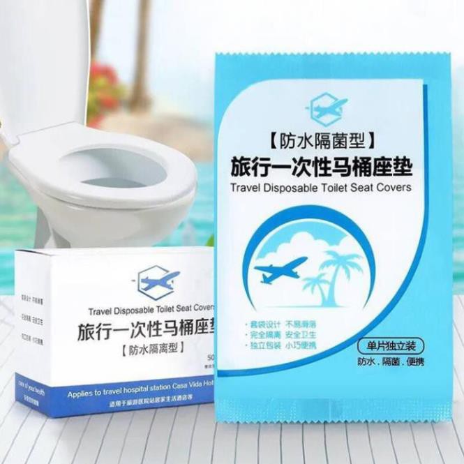 Miếng giấy lót bồn cầu toilet dùng 1 lần vệ sinh
