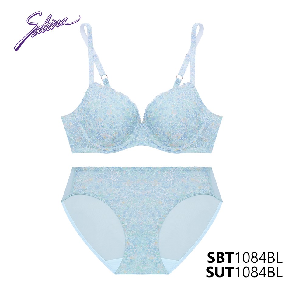 Combo Áo Lót Mút Mỏng Kèm Miếng Mút Rời Và Quần Đồng Bộ Phối Ren Fashion Maggie Mae By Sabina SBT1084BL+SUT10784BL