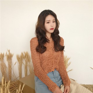 áo len móc croptop Quảng Châu order ms 116