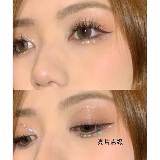 [Hàng mới về] Bảng phấn mắt 4 màu tông đen lấp lánh trang điểm mắt khói