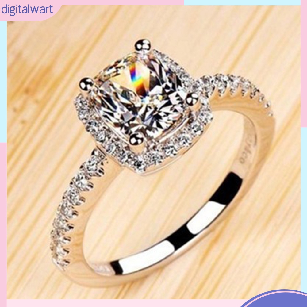 Nhẫn đính đá zircon thiết kế sành điệu trẻ trung cho nữ