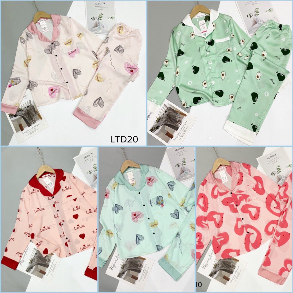 [Hàng Cao Cấp Có Size] Bộ Pijama Lụa Mango Dài Tay Thu Đông - Bộ Mặc Nhà Lụa Cao Cấp Mềm Mát Thoái Mái Chuẩn Size