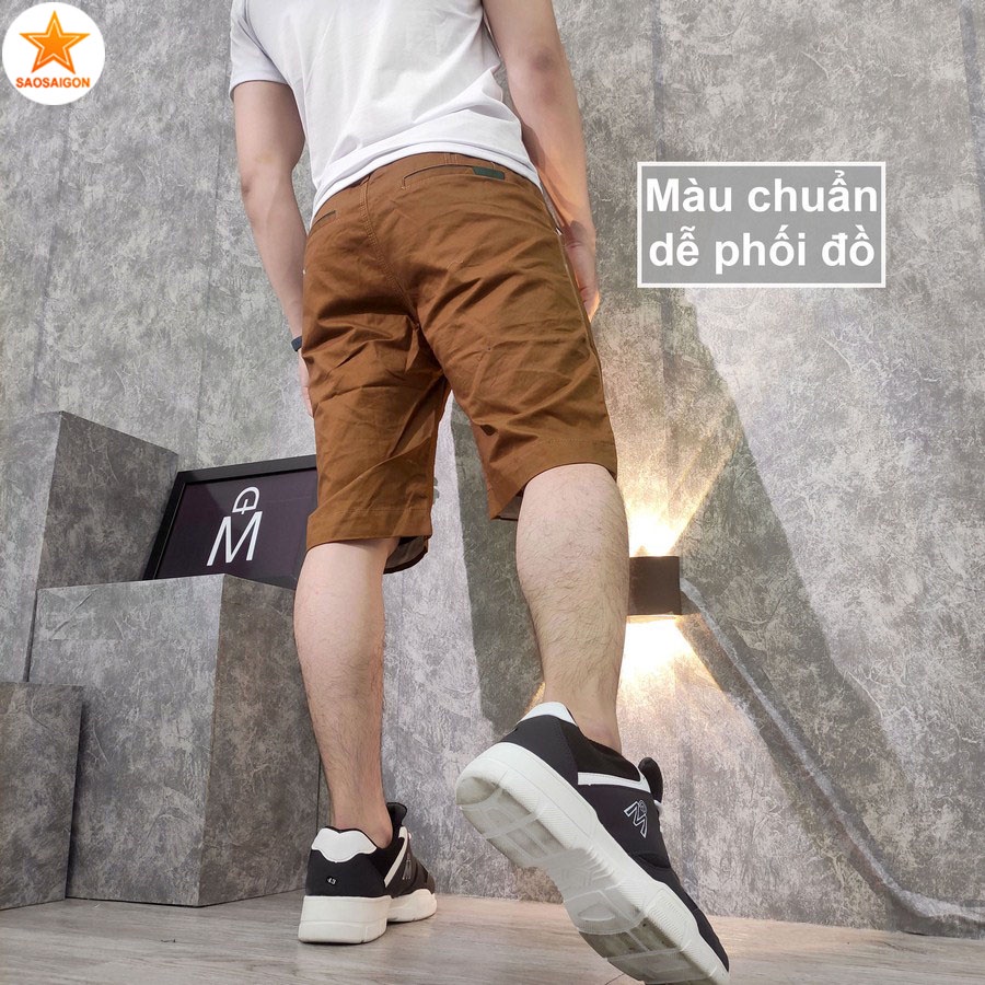 Quần short nam [ HÌNH THẬT ] vải kaki đẹp chuẩn form siêu bền SG133 Saosaigon | BigBuy360 - bigbuy360.vn